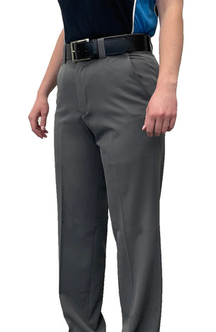BBS361HG- "NEW" Women's Smitty "4-Way Stretch" FLAT FRONT PLATE PANTS with SLASH POCKETS "NON-EXPANDER"- Heather Grey