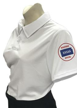 USA439KS - Kansas White Women's Short Sleeve Volleyball Shirt (Flag Optional)