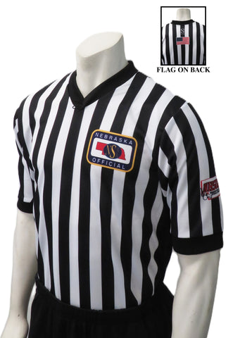 USA201NE-NHS - Nebraska 1" Stripe - Men's Short Sleeve Basketball Shirt