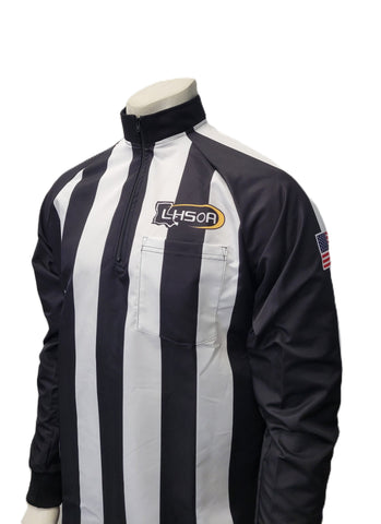 USA729LA - Louisiana 2 1/4" Stripe Lightweight Water-Resistant Long Sleeve Football Shirt