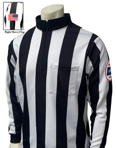 USA730KS - Kansas 2 1/4" Stripe - Foul Weather Water-Resistant Long Sleeve Football Shirt