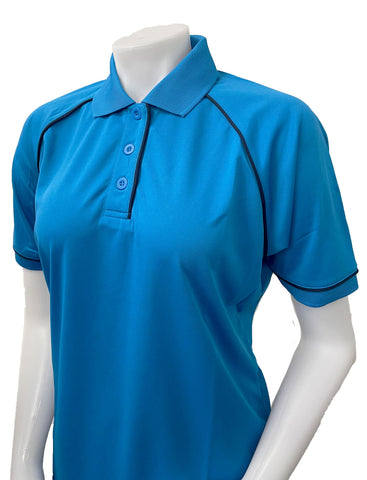 VBS402 BB - Women's V-Neck V Mesh Volleyball Shirt - No Pocket - Bright Blue