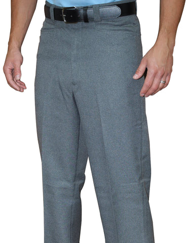 BBS380-Smitty Flat Front PLATE Pants - Heather Grey Only