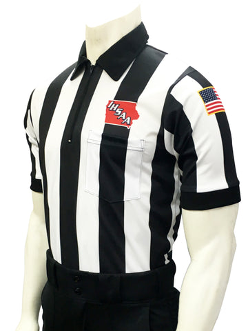 USA137IA - Iowa 2 1/4" Stripe Short Sleeve Football Shirt