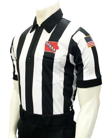 USA137IA-607 - Iowa 2 1/4" Stripe "BODY FLEX" Short Sleeve Football Shirt