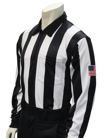 USA138 - Smitty 2 1/4" Stripe - Football Long Sleeve Shirt - Flag Left Sleeve