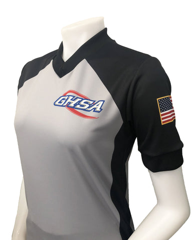 USA217GA-607 - Georgia Grey - "BODY FLEX" - Women's Short Sleeve Basketball Shirt