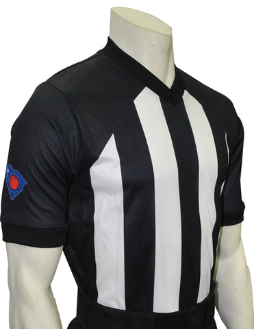 USA260SC-607 - South Carolina 2 1/4" Stripe - Men's "BODY FLEX" Short Sleeve Basketball Shirt