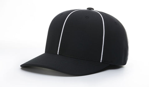 R485-BW - Richardson Pulse R-ACTIVE Flex Fit Hat - Black with White Piping