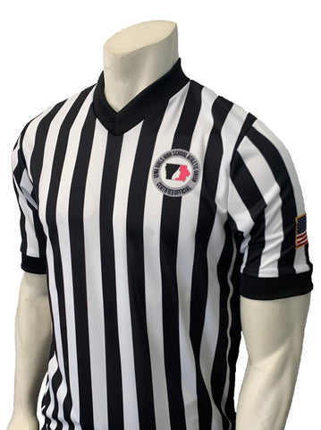 USA201IGU-607 - Iowa Girls 1" Stripe - "Body Flex - Men's Basketball/Wrestling Short Sleeve Shirt w/ Side Panels