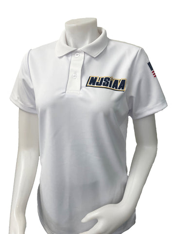 USA402NJ WH - New Jersey White Women's Volleyball/Swimming Short Sleeve Shirt (Copy)