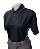 BBS346 - Smitty Women's Body Flex "NCAA SOFTBALL" Style Short Sleeve Umpire Shirts - Available in Midnight Navy/Bright Blue or Bright Blue/Midnight Navy