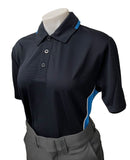 BBS346 - Women's "BODY FLEX" Smitty "NCAA SOFTBALL" Style Short Sleeve Umpire Shirts - Available in Midnight Navy/Bright Blue or Bright Blue/Midnight Navy