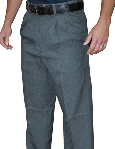 BBS371CH-Smitty Pleated Combo Pants - Charcoal Grey