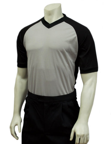 USA207 - Smitty USA Performance Mesh Grey w/ Black Raglan Sleeves and Side Panel (Optional Flag)