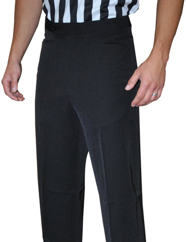 BKS280-Smitty Lightweight Black Flat Front Pants w/ Western Cut Pockets