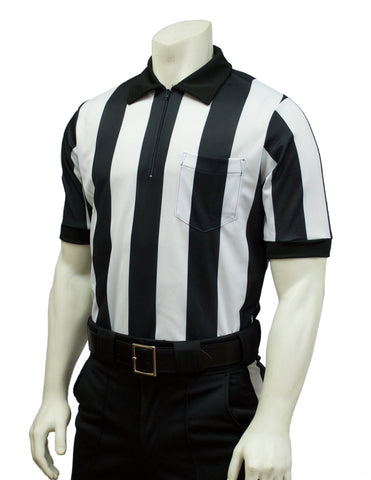 FBS137E- Smitty 2 1/4" Stripe Performance Mesh Short Sleeve Shirt