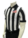 USA117-607 - Smitty 2" Stripe - "BODY FLEX" Football Short Sleeve Shirt (Optional Flag)