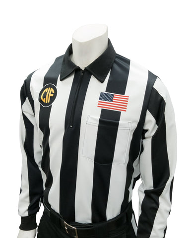 USA138CA - Smitty "Made in USA" - Dye Sub Football Long Sleeve Shirt w/ Flag over Pocket
