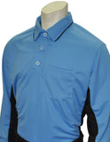 USA313 - "NEW" Smitty Major League Style Umpire Long Sleeve Shirt - Available in Black/Charcoal and Sky Blue/Black